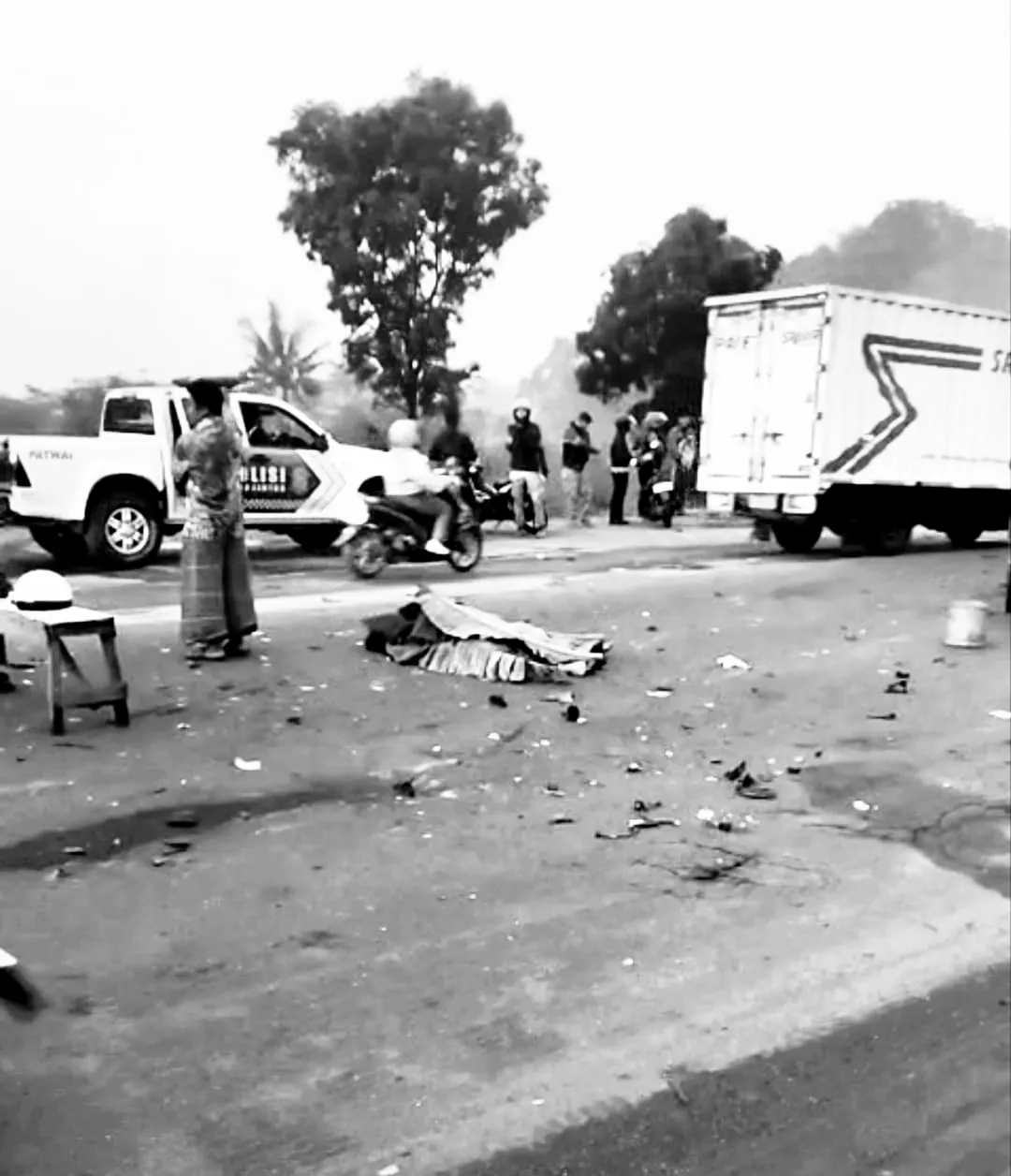 Truk Tangki Air Tabrak Tiga Motor di Lingkar Selatan Cianjur, Tiga Orang Meninggal Dunia