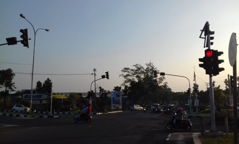 Perempatan Jalan Nasional Tugu Pramuka Kabupaten Cianjur