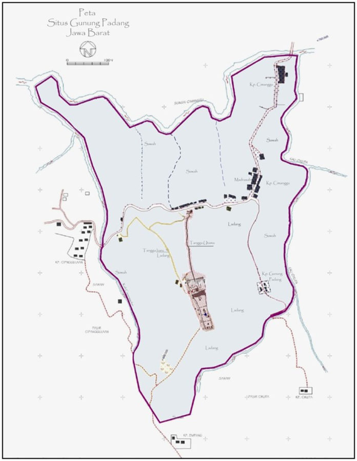 Peta SItus Gunung Padang. Foto: kebudayaan.kemdikbud.go.id