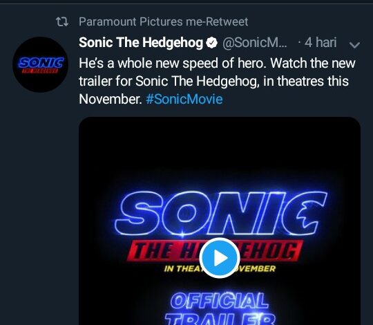 Tangkapan layar Sonic The Hedgehog.