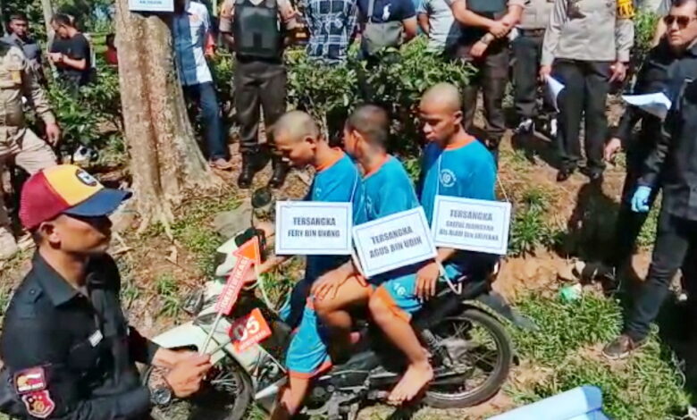 Rekonstruksi Pembunuhan di Tegalega. Foto: Ario Rosmana/Cianjurtoday.com