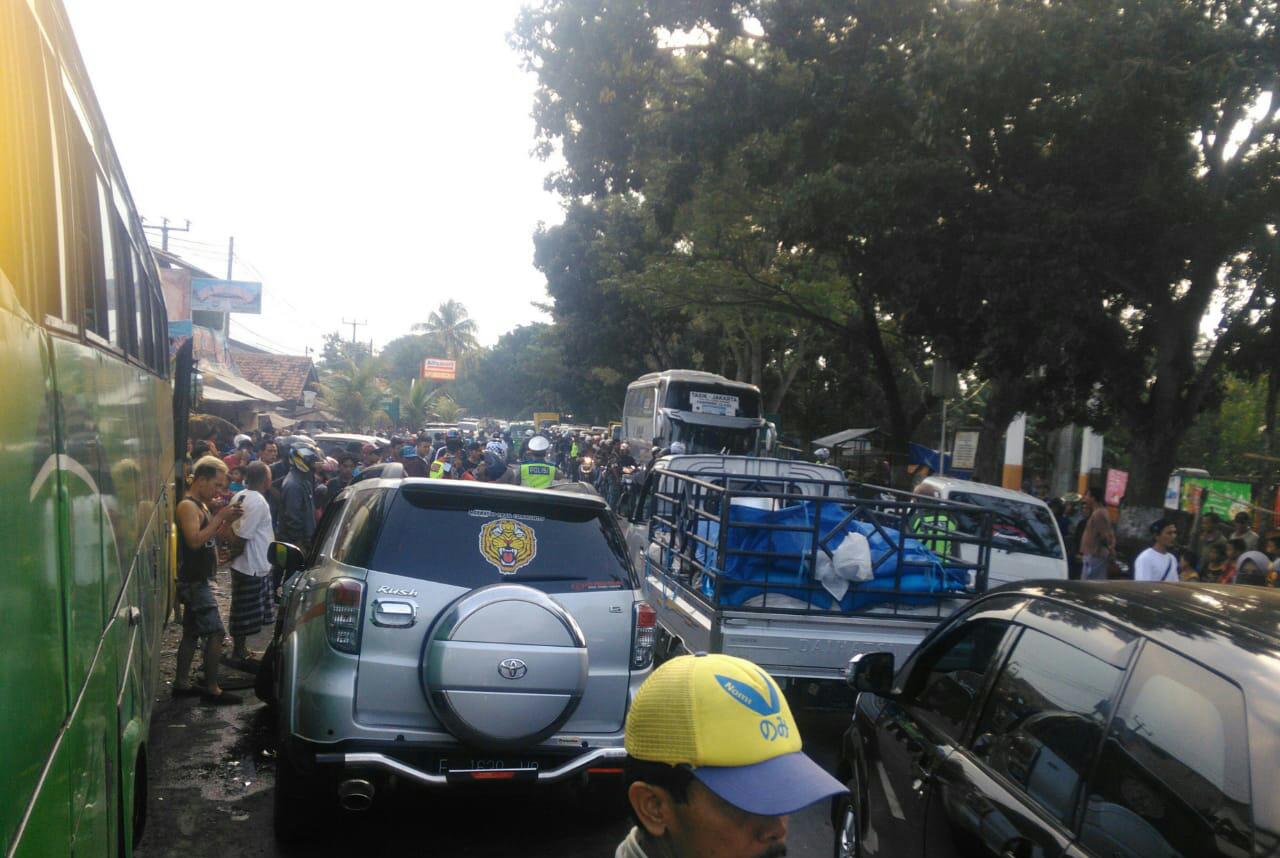 Kecelakaan Bus dan Rush di Ciranjang, Arus Lalu Lintas Sempat Tersendat