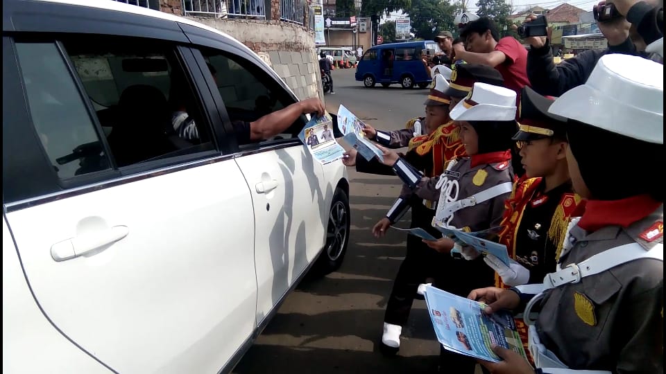 Polres Dan Pocil Cianjur Gelar Sosialisasi Lalu Lintas Tahun Baru 2020