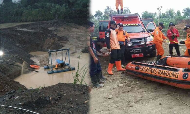 Keluarga Tak Ingin Cari Korban Pakai Jangkar, BPBD Cianjur Sedot Kubangan Longsor