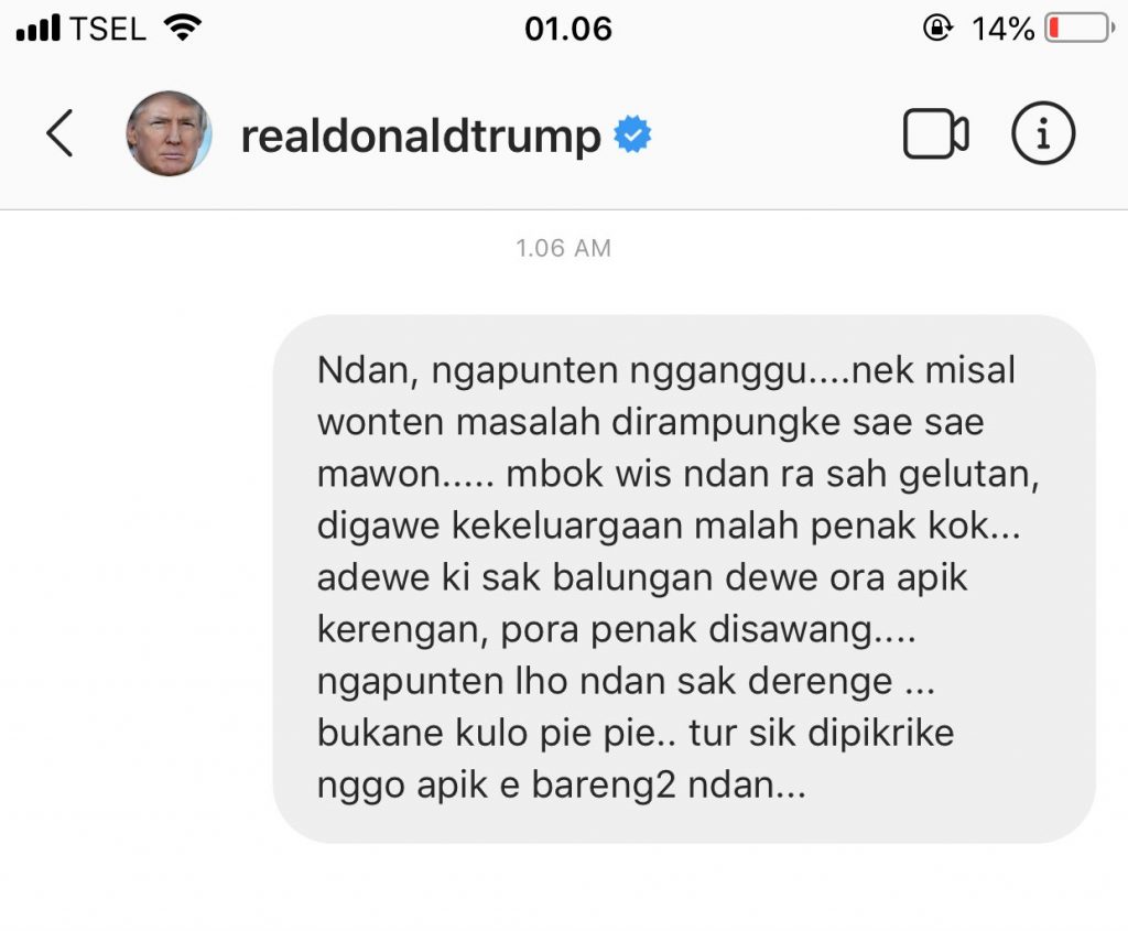 perang dunia 3 Trending, Warganet Ramai DM trump