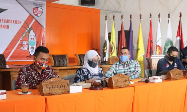 KPU Cianjur Gelar Rapat Pleno, Bapaslon Lolos Tes Kesehatan