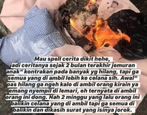 Viral! Pencurian Celana Dalam di Kos Perempuan, Pelaku Berikan Surat yang Bikin Emosi Jiwa