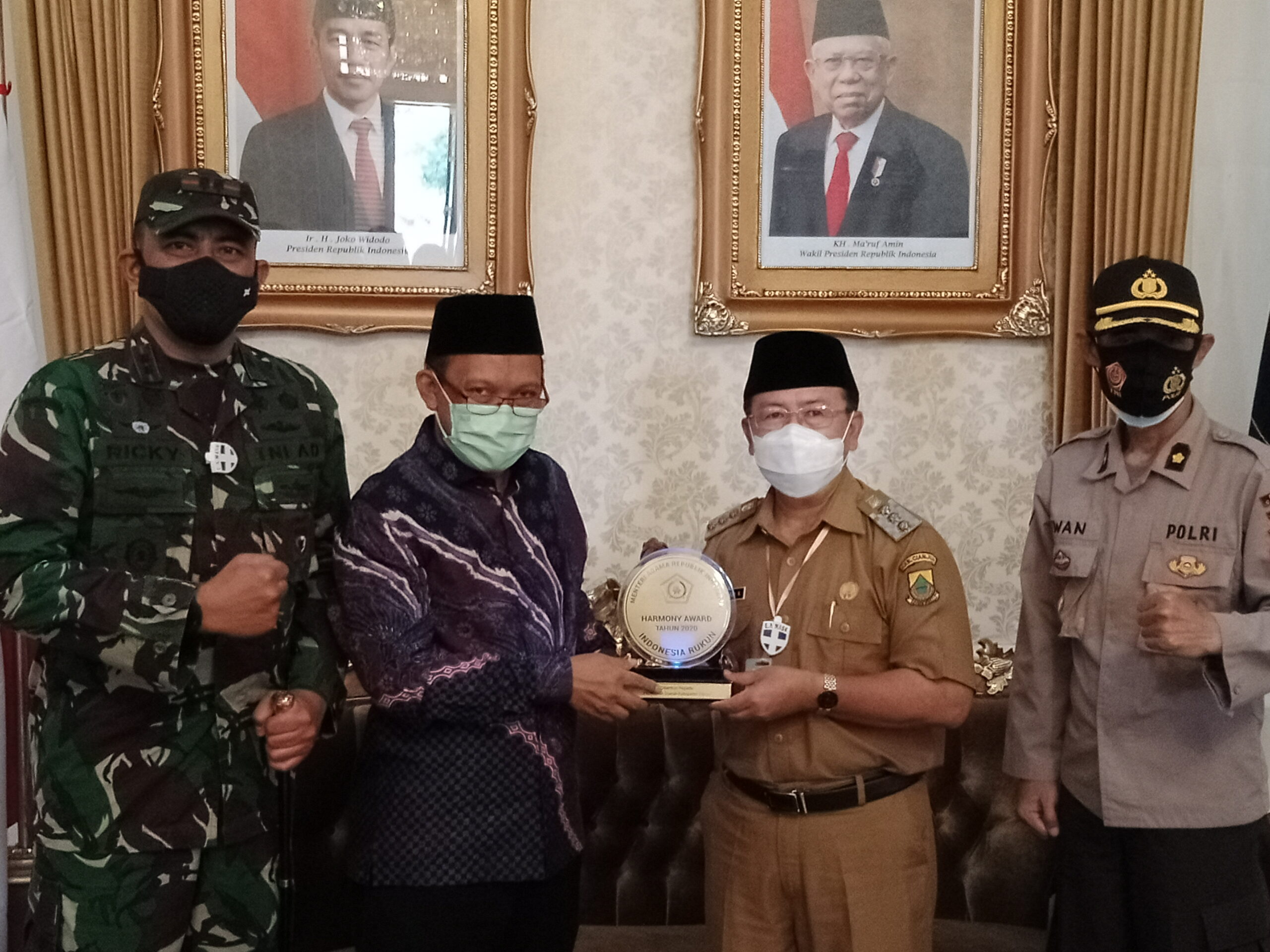 Kabupaten Cianjur mendapatkan penghargaan Harmony Award 2020