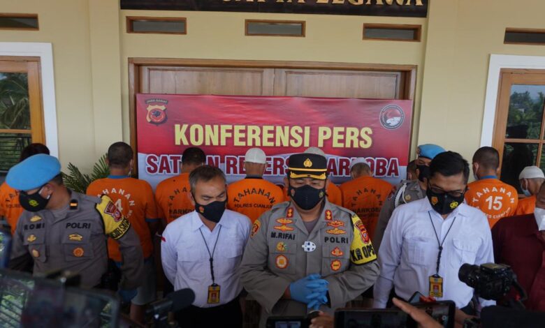 Lagi! Polres Cianjur Bekuk Delapan Pengedar dan Penyalahguna Narkoba Jaringan Lapas