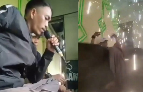 Viral! Seorang Pemuda Tengah Asyik Karaoke Tersambar Petir