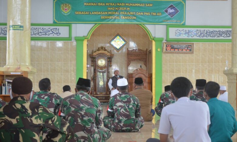 Meneladani Ajaran Nabi Muhammad, Kodim 0608 Cianjur Gelar Peringatan Isra Mi'raj