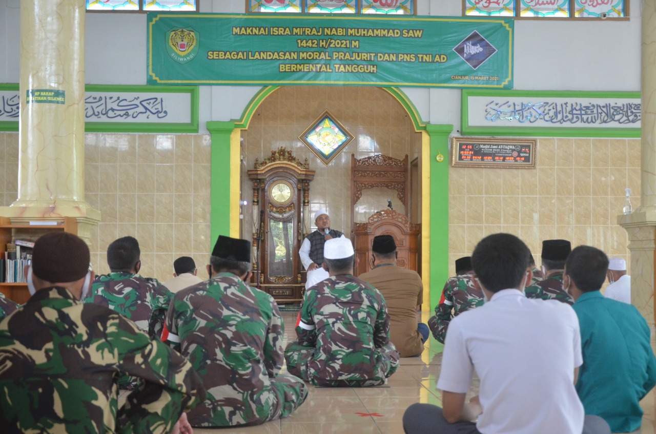 Meneladani Ajaran Nabi Muhammad, Kodim 0608 Cianjur Gelar Peringatan Isra Mi'raj