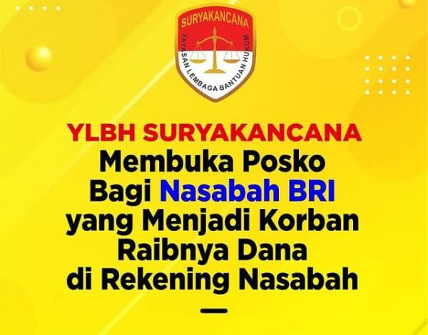 Buka Posko Bantuan, YLBH Suryakancana Siap Kawal Korban Skimming BRI hingga ke Jalur Hukum