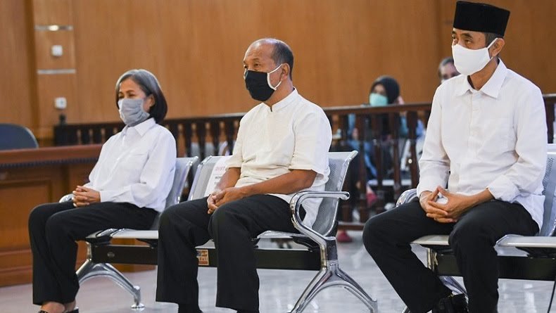 Para petinggi Sunda Empire saat sidang vonis pada 27 Oktober 2020 lalu. (Foto: Antara)