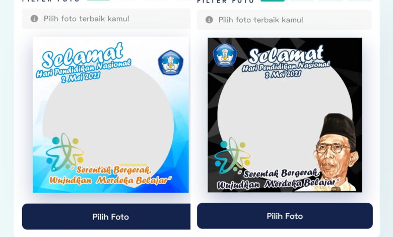 Link download, tema, edit bingkai foto, dan Twibbon Hari Pendidikan Nasional atau Hardiknas 2021 paling lengkap. (Foto: tangkapan layar @beritawarganet)