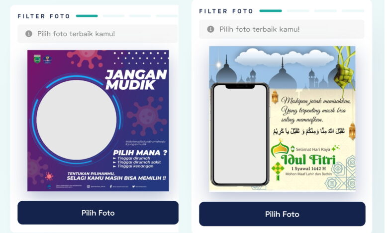 Link download bingkai foto Twibbon atau Twibbonize Hari Raya Idul Fitri 2021 / 1442 H dan tidak mudik paling keren dan gratis