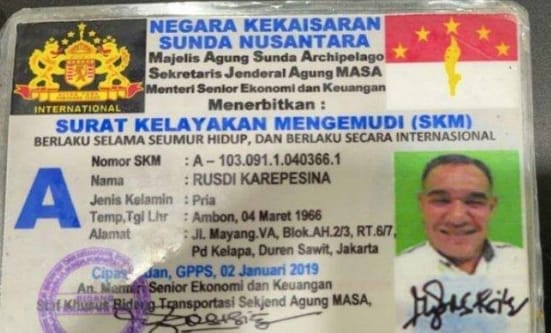 Viral, Seorang Pria Mengaku Jenderal Kekaisaran Sunda Nusantara, Ini yang Ditemukan Polisi