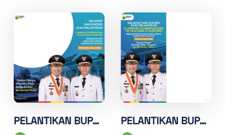 Nih Link Edit Bingkai Foto Twibbon Selamat Pelantikan Bupati dan Wakil Bupati Cianjur