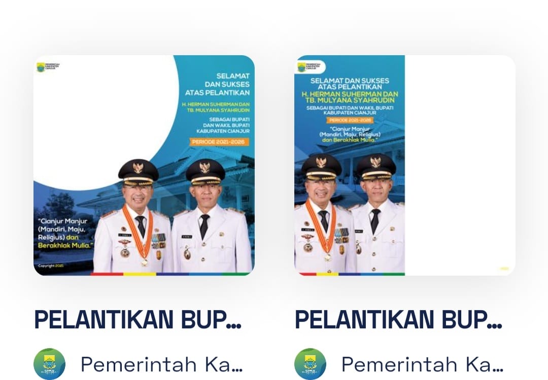 Nih Link Edit Bingkai Foto Twibbon Selamat Pelantikan Bupati dan Wakil Bupati Cianjur