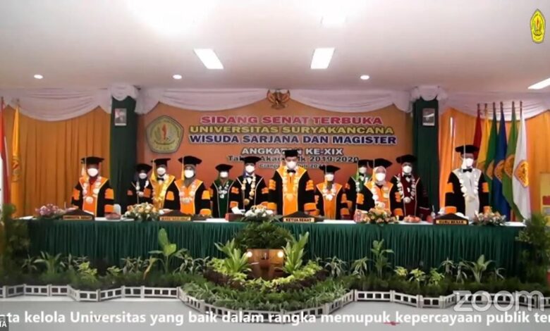 765 Mahasiswa Unsur Cianjur Mengikuti Prosesi Wisuda Secara Virtual