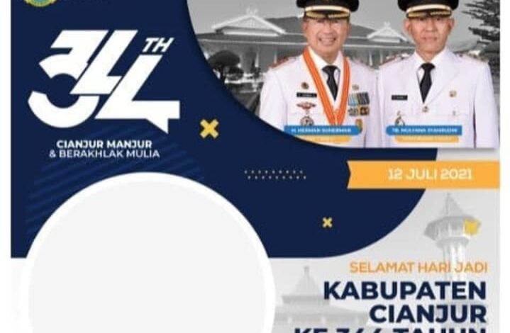 Hari Jadi Cianjur ke-344, Herman Ajak Masyarakat Pasang Ucapan Lewat Twibbon