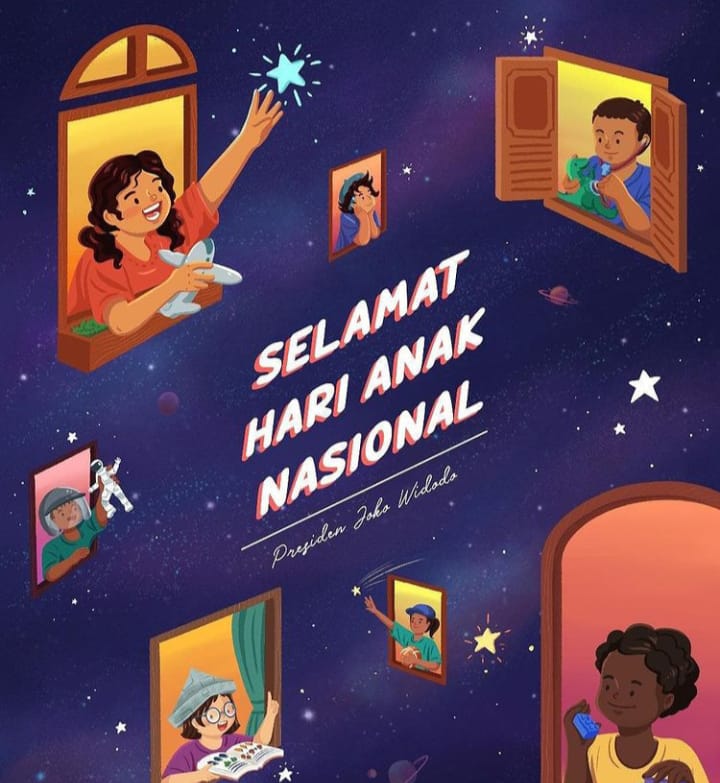 Hari Anak Nasional, Jokowi Berikan Semangat untuk Tetap Belajar dan Bermain di Rumah