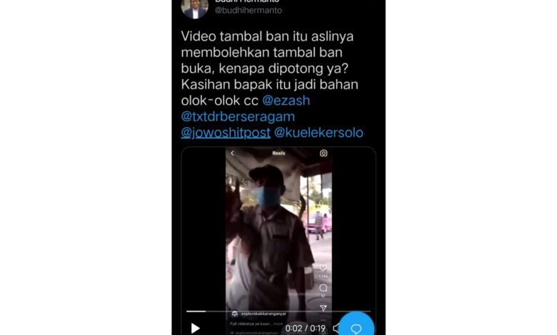 Viral! Video Tukang Tambal Ban Online, Begini Lanjutannya