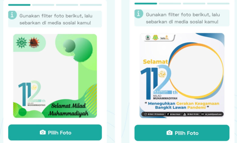 Bingkai Foto Twibbon dan Logo Harlah Muhammadiyah ke-112