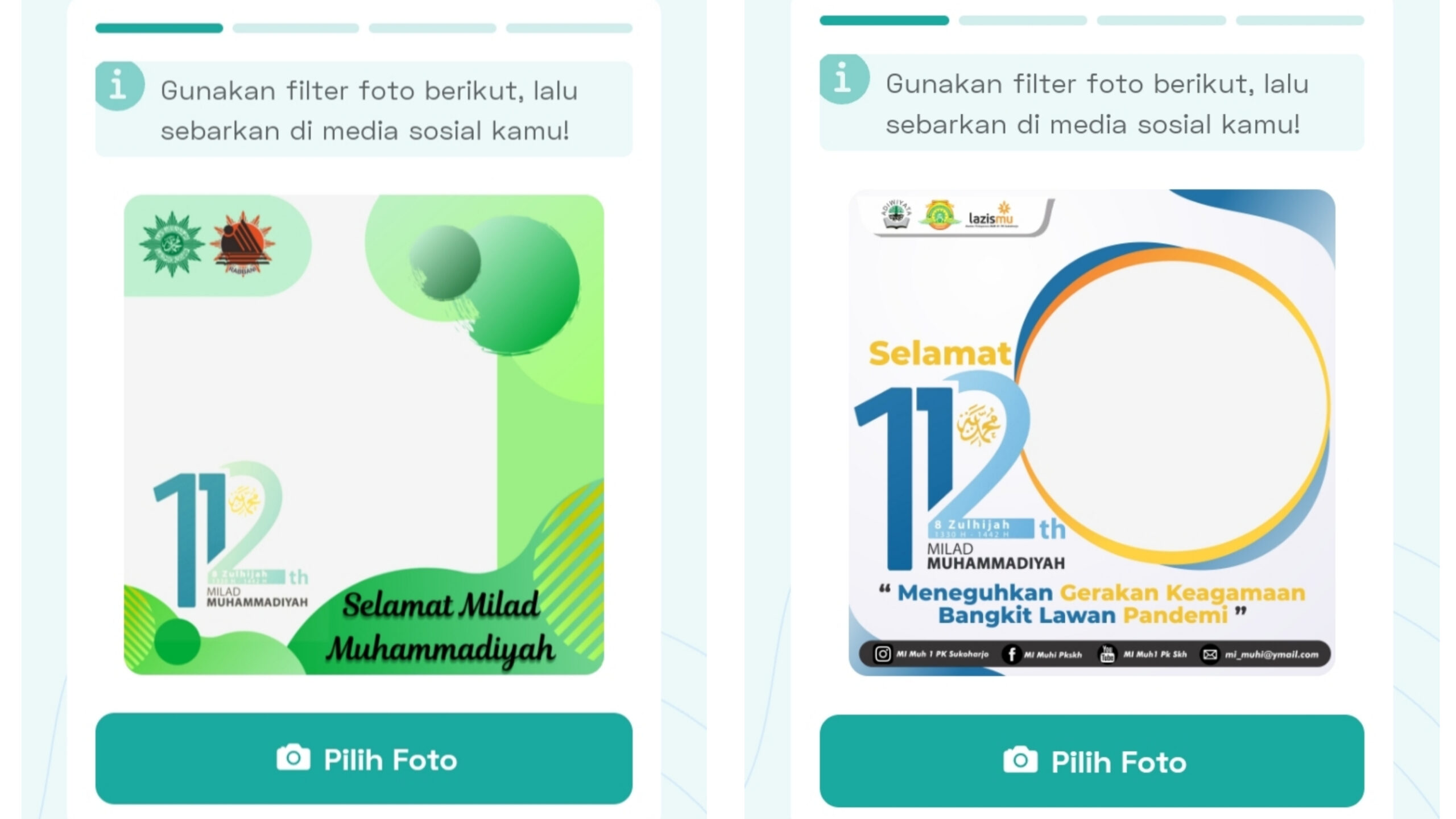 Bingkai Foto Twibbon dan Logo Harlah Muhammadiyah ke-112