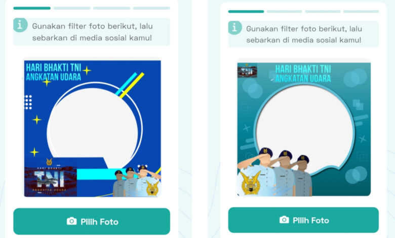 Berikut Bingkai Foto Twibbon Hari Bhakti TNI Angkatan Udara/AU