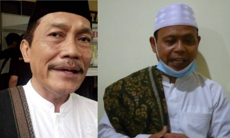 Ketua MUI Kabupaten Cianjur KH Abdul Rauf (kiri) dan Ketua MUI Kecamatan Ciranjang KH. Acep Nu'man (kanan)