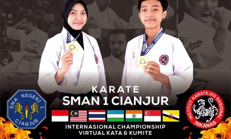 Mantap! Dua Siswa SMAN 1 Cianjur Raih Dua Medali Emas di Kejuaraan Karate Internasional