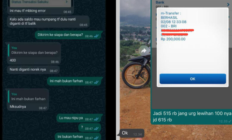 Modus Teman Dekat, Seorang Warga Cianjur jadi Korban Penipuan Chat WhatsApp