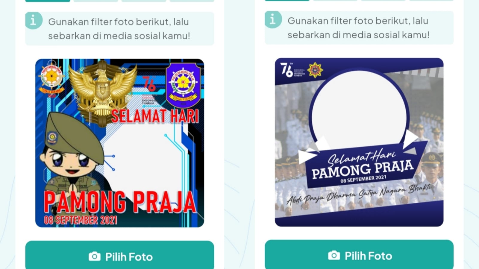 Kumpulan Bingkai Foto Twibbon Hari Pamong Praja