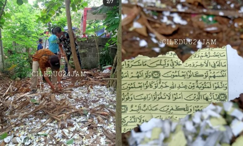 Heboh! Lembaran Al-Quran jadi Pembungkus Petasan di Ciledug