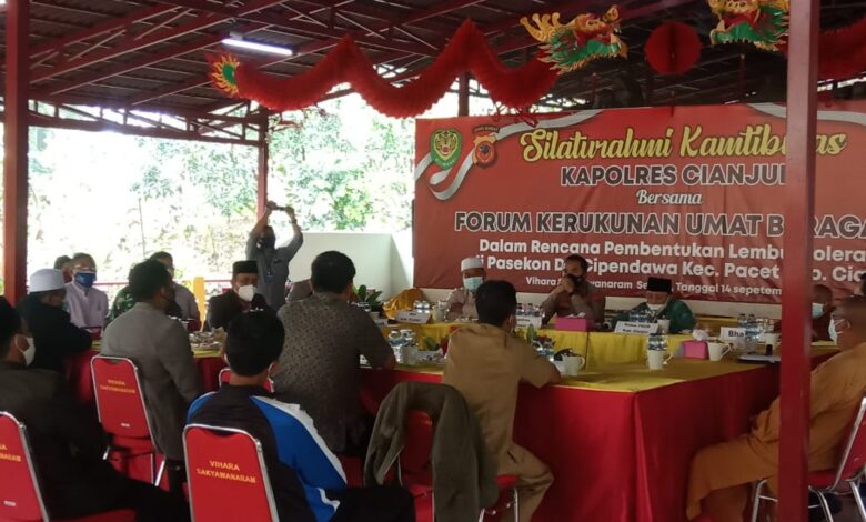 Polres Cianjur dan FKUB Sinergi, Bentuk Lembur Toleransi Umat Beragama di Pacet