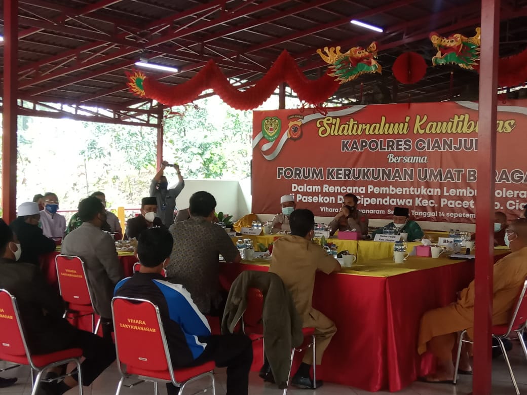 Polres Cianjur dan FKUB Sinergi, Bentuk Lembur Toleransi Umat Beragama di Pacet