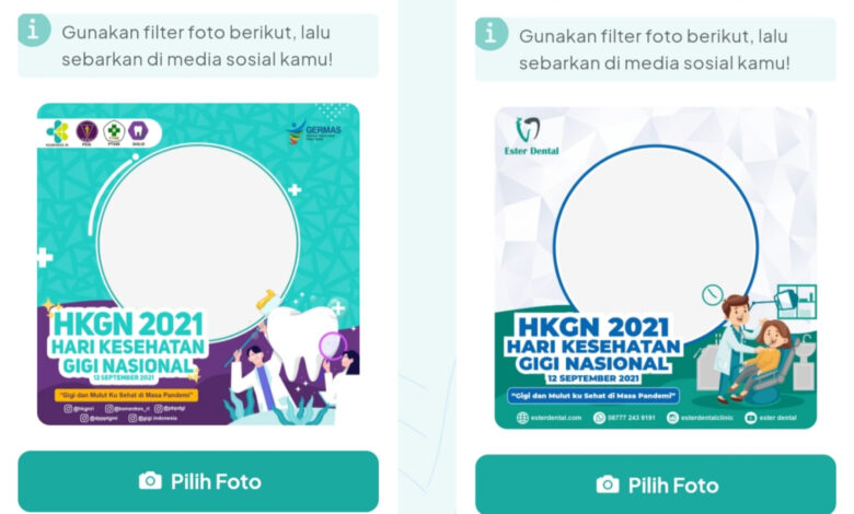 Kumpulan Bingkai Foto Twibbon Hari Kesehatan Gigi dan Mulut Nasional (HKGN) 2021