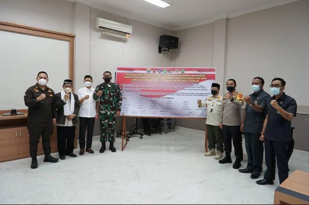 Undang Seluruh Ormas dan OKP, Forkopimda Deklarasi Cianjur Damai