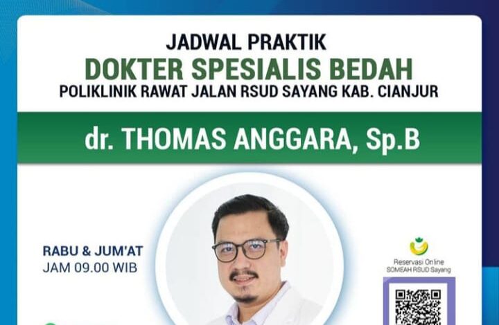 Lengkap! Jadwal Praktik Dokter di RSUD Sayang Cianjur