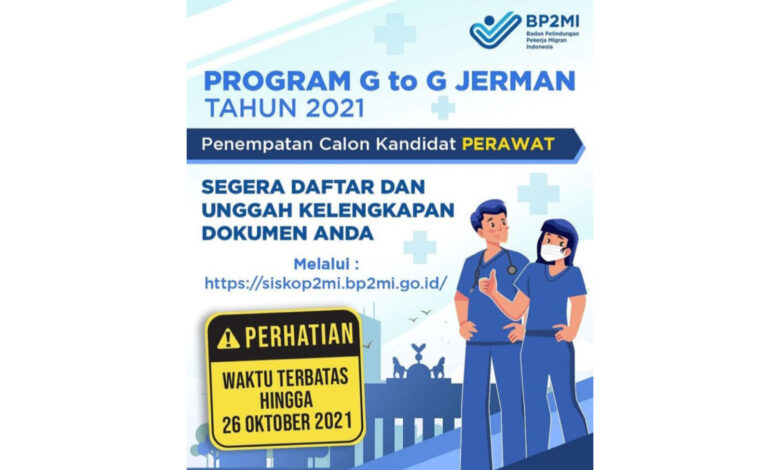 Pendaftaran jadi Perawat Melalui Program G to G Jerman 2021 Sudah Dibuka, Cek di Sini!