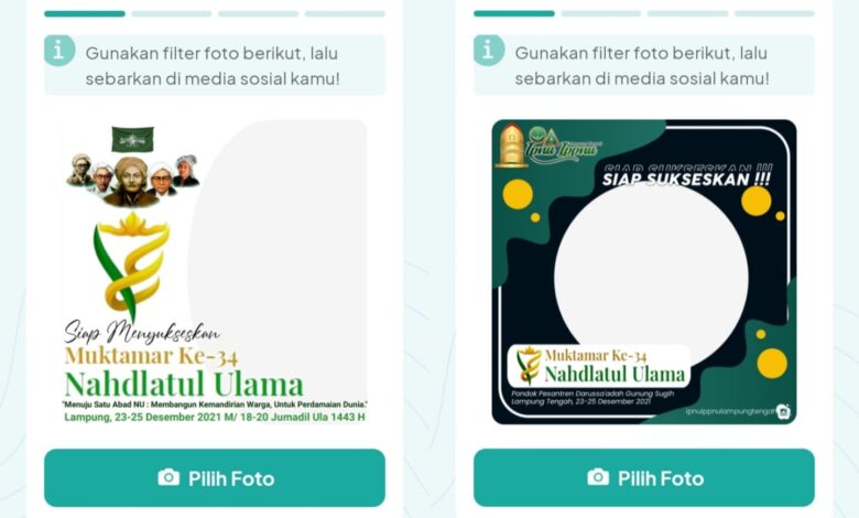 Twibbon Muktamar NU ke 34, Banyak Kumpulan Bingkai Foto Gratis!