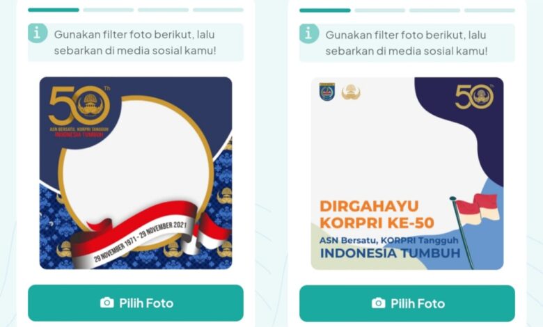 HUT Korpri ke 50, Yuk Pasang Bingkai Foto Twibbon Tahun 2021 di Sini!