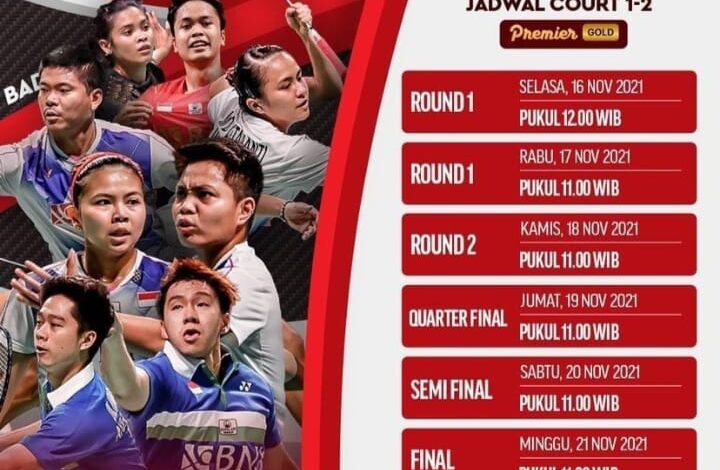 Jadwal dan Daftar Pemain Daihatsu Indonesia Master 2021