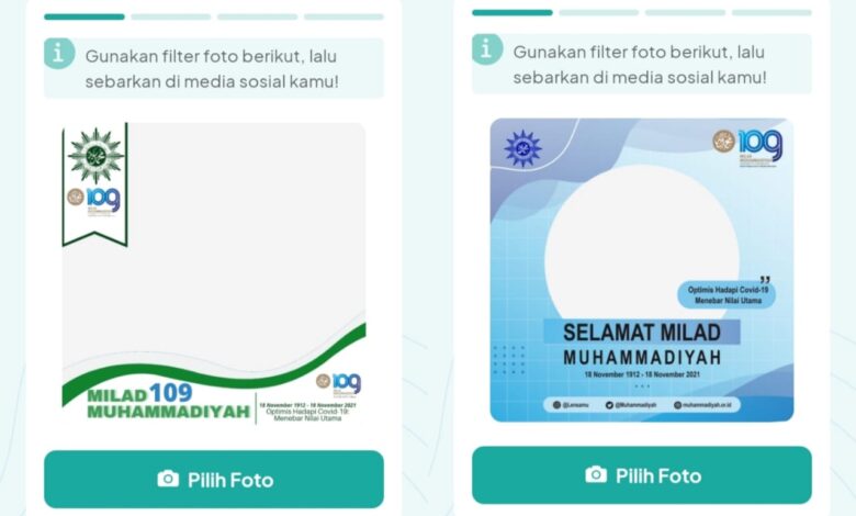 Milad Muhammadiyah ke 109, Inilah Desain Bingkai Foto Twibbon