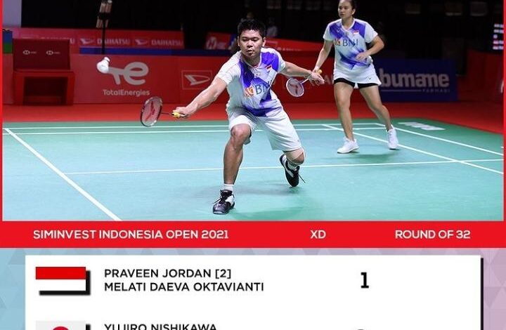 Mantap! Praveen/Melati Melaju ke Babak 16 Besar Indonesia Open 2021