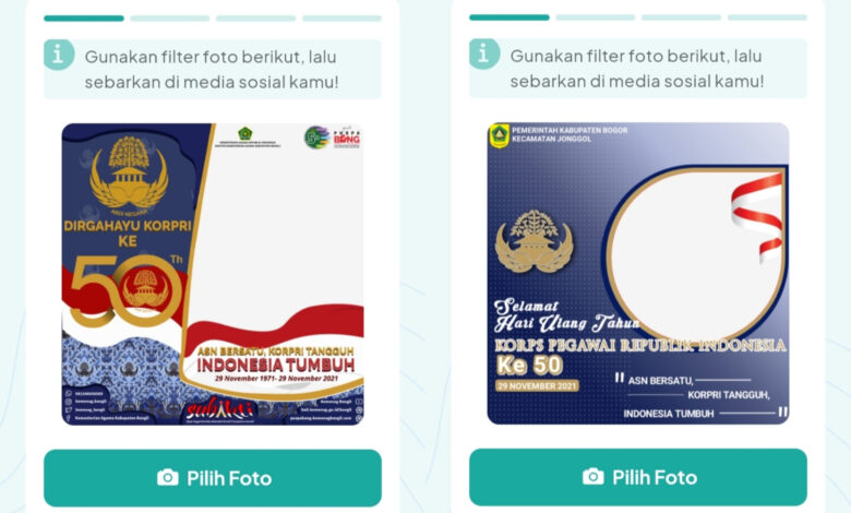 Twibbon HUT Korpri ke 50 dengan Tema Peringatan Tahun 2021