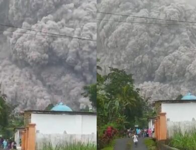 Gunung Semeru Meletus di Ujung 2021, Warga Panik Berlarian