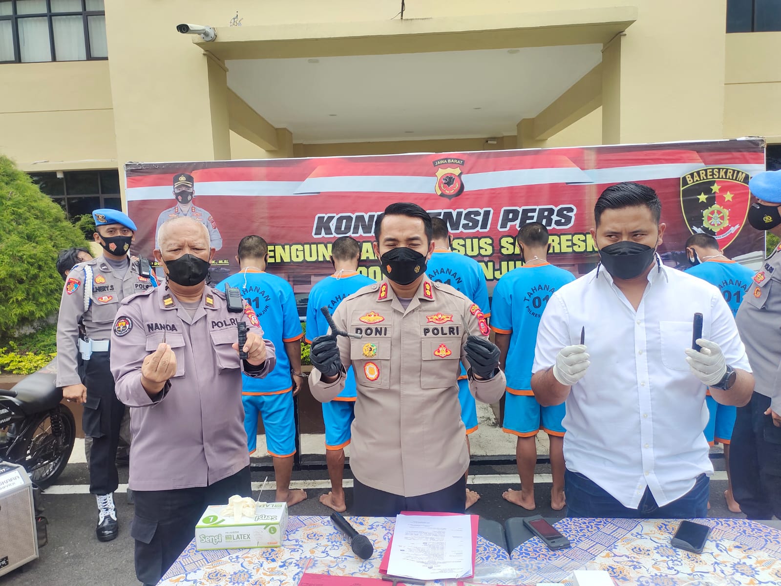 Polres Cianjur Bekuk Enam Tersangka Pelaku Curanmor