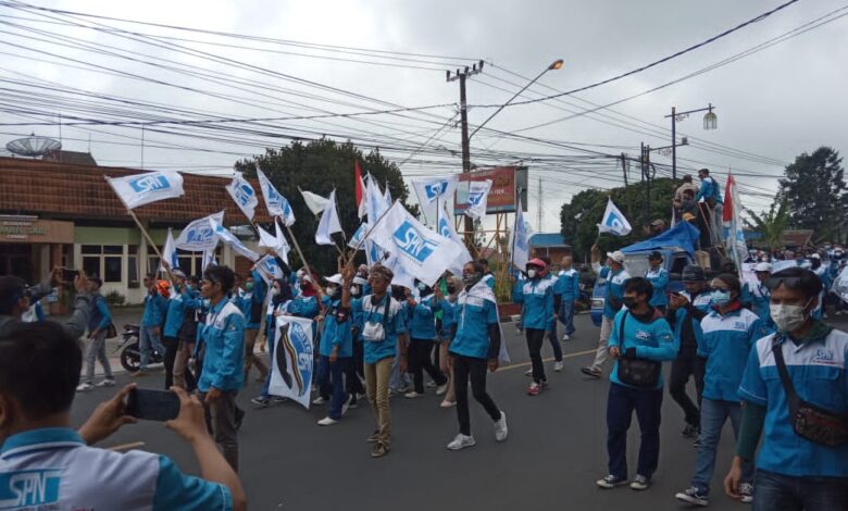 Peringati May Day 2022, Buruh SPN Tagih Janji Bupati Cianjur